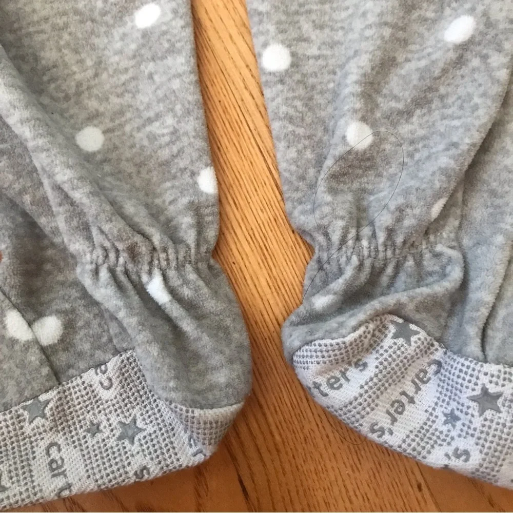 Carter’s footie footed fleece pajamas puppy dog PJs polka dot girls sz 18 months